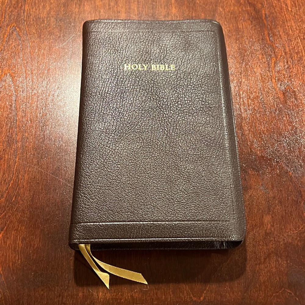 Allan 7C brown goatskin KJV Bible.